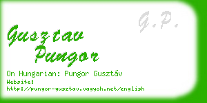gusztav pungor business card